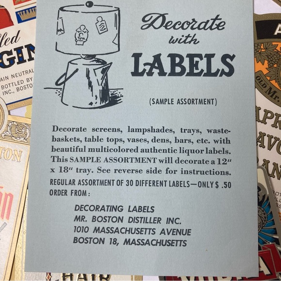 Mr. Boston / lot of vintage liquor labels. - Picture 2 of 6